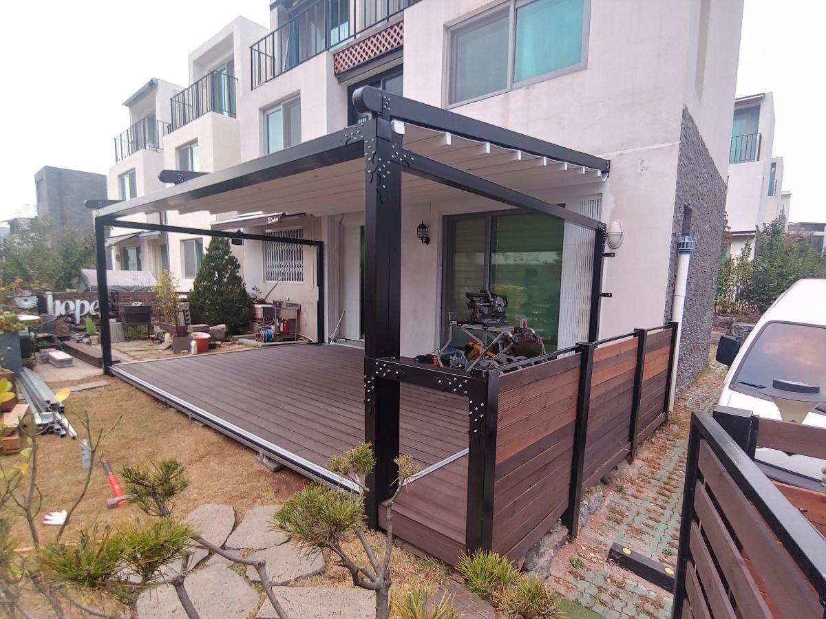 광주 개인주택 정원 데크